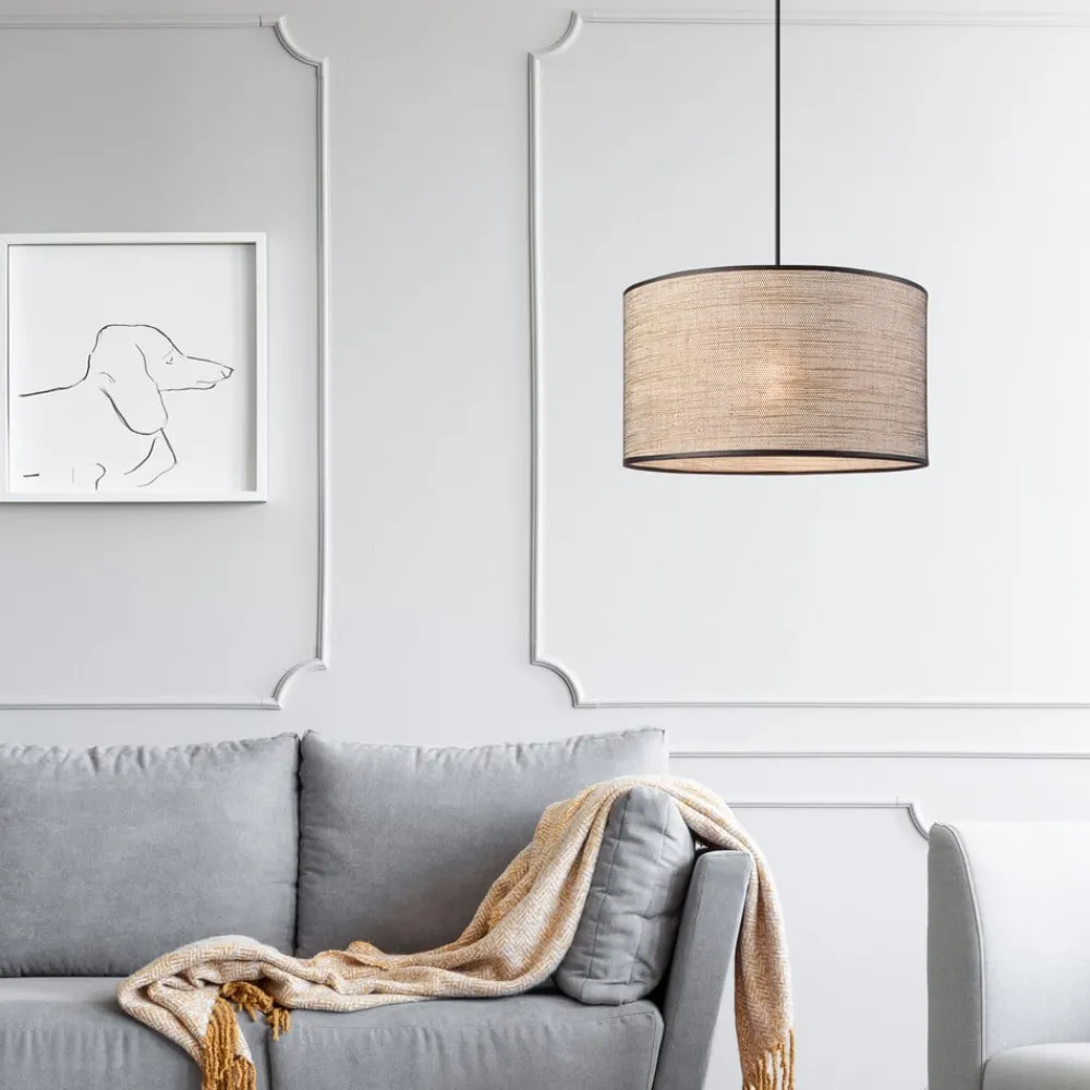 Lamkur Lighting Pendellamper > Hængelampe Penelope, Ø 35 cm, lysebrun, 1 lyskilde