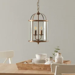 Steinhauer Gang|Pendellamper > Hængelampe Pimpernel, Ø 23 cm, bronze, klart glas
