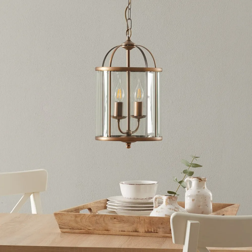 Steinhauer Gang|Pendellamper > Hængelampe Pimpernel, Ø 23 cm, bronze, klart glas