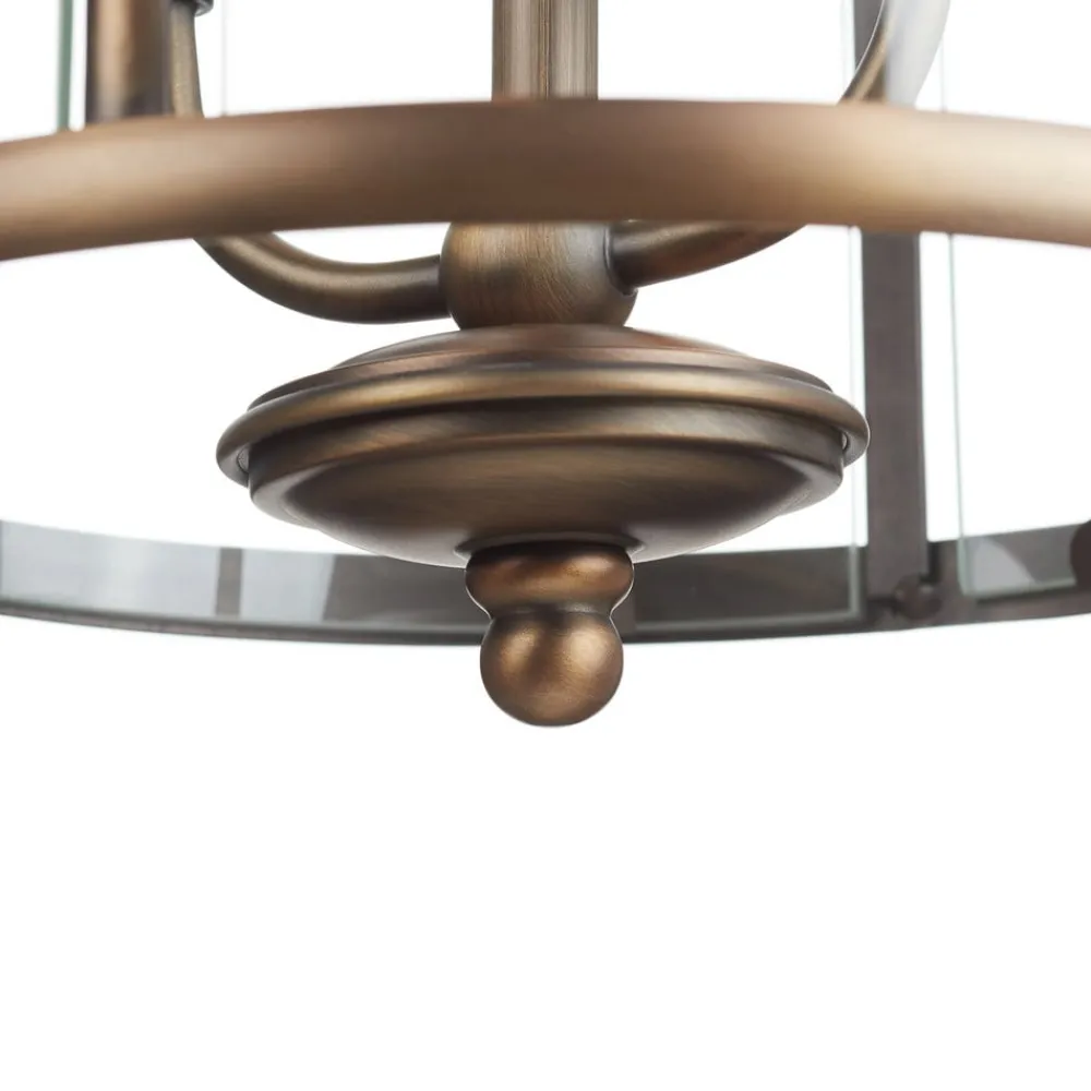 Steinhauer Gang|Pendellamper > Hængelampe Pimpernel, Ø 23 cm, bronze, klart glas