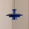 Luminex Gang|Pendellamper > Hængelampe Plato, mørkeblå, metal, Ø 38 cm, E27