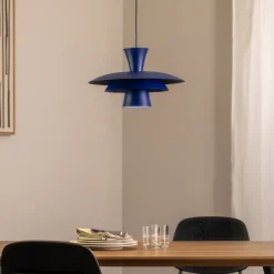 Luminex Gang|Pendellamper > Hængelampe Plato, mørkeblå, metal, Ø 38 cm, E27