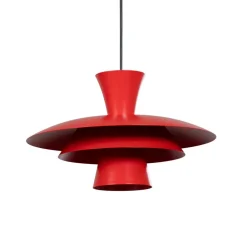 Luminex Gang|Pendellamper > Hængelampe Plato, rød, metal, Ø 38 cm, E27