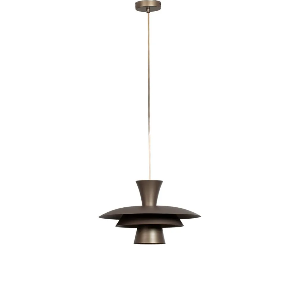 Pendellamper|Pendellamper ^ Luminex Hængelampe Plato, titanfarvet, metal, Ø 38 cm, E27