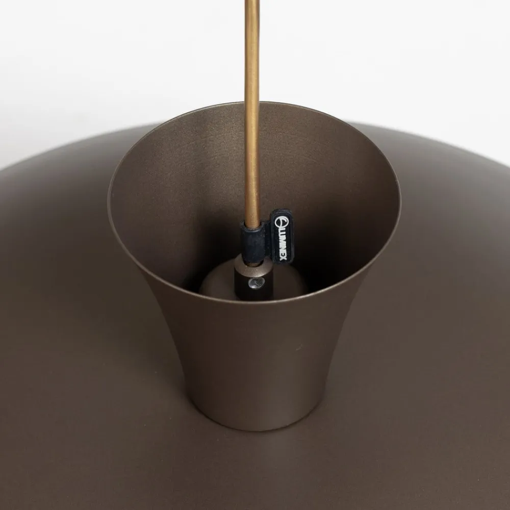 Pendellamper|Pendellamper ^ Luminex Hængelampe Plato, titanfarvet, metal, Ø 38 cm, E27