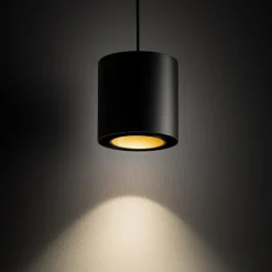 Pendellamper ^ Nowodvorski Lighting Hængelampe Point Duo, sort/guld, stål, Ø 13 cm, GU10