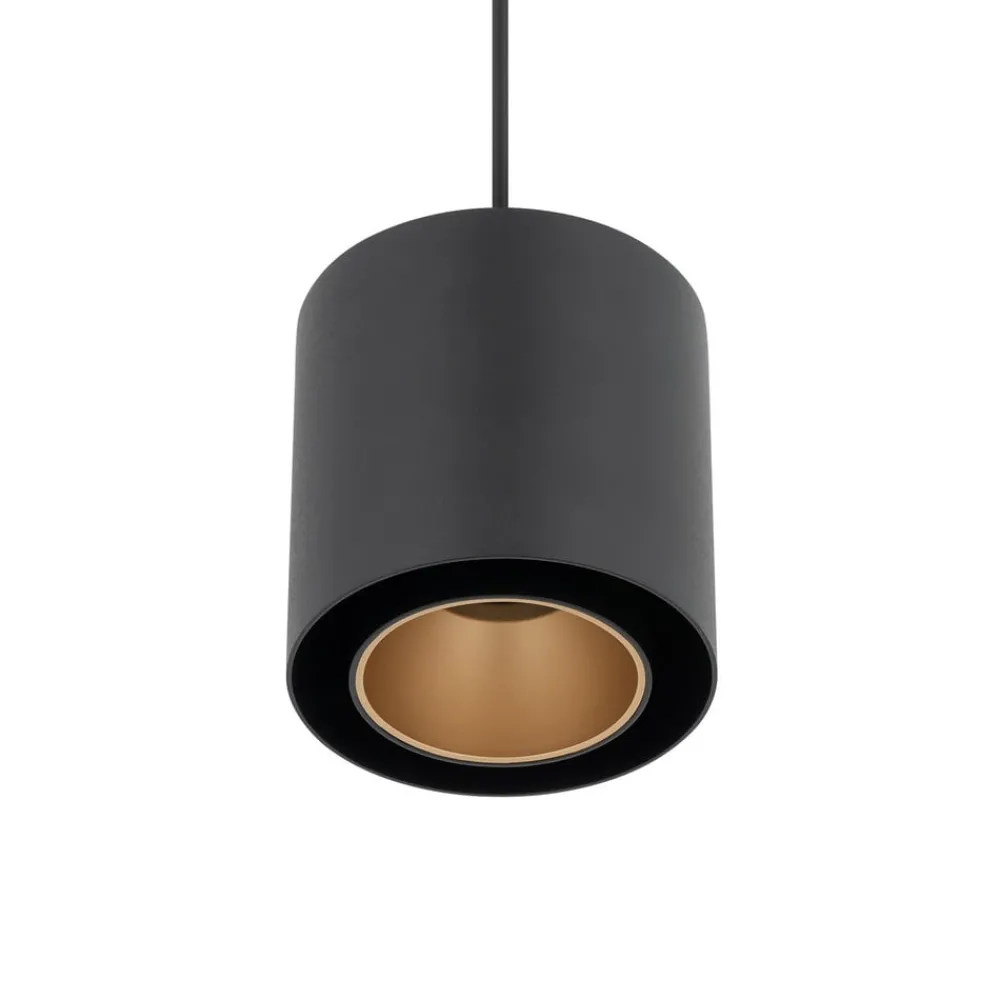 Pendellamper ^ Nowodvorski Lighting Hængelampe Point Duo, sort/guld, stål, Ø 13 cm, GU10