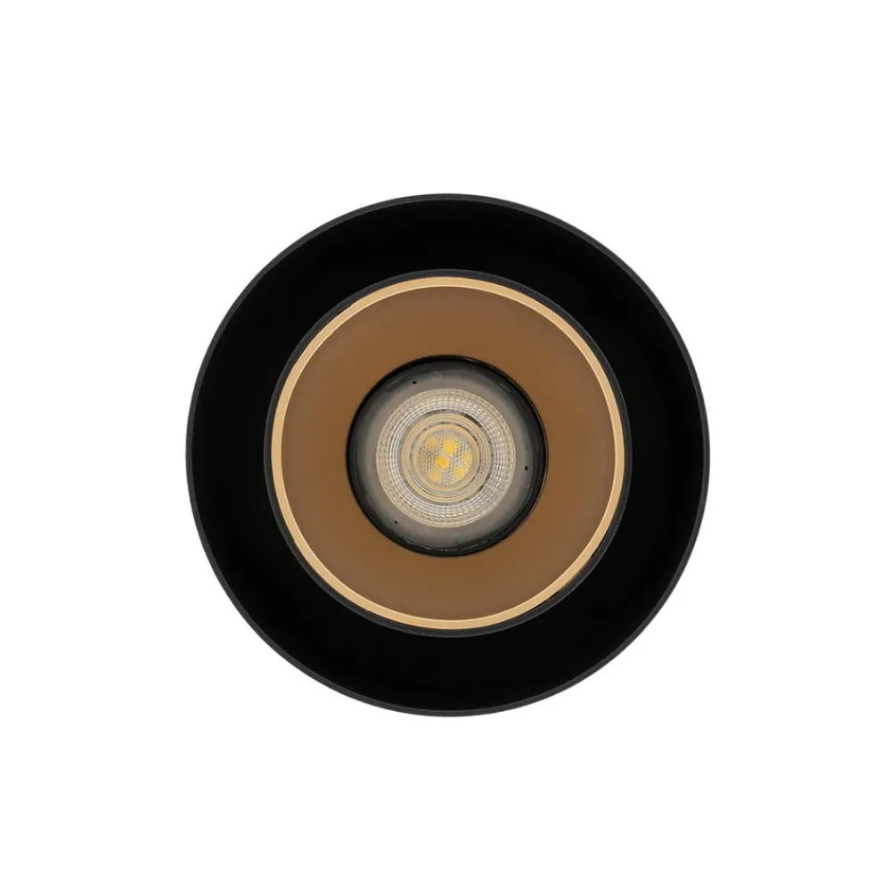 Pendellamper ^ Nowodvorski Lighting Hængelampe Point Duo, sort/guld, stål, Ø 13 cm, GU10