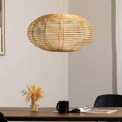 Nowodvorski Lighting Pendellamper > Hængelampe RATTAN, Ø 60 cm, naturbrun, rattan, E27