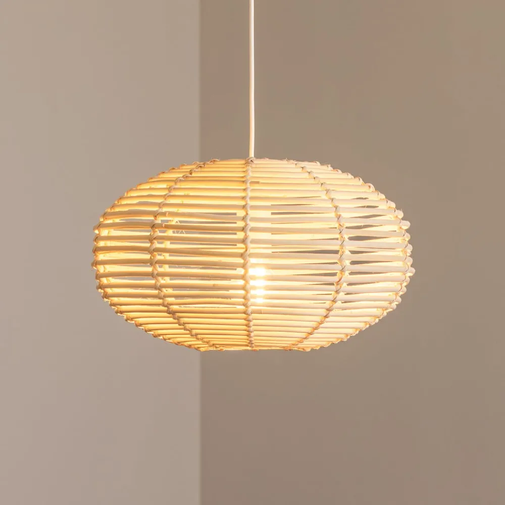 Nowodvorski Lighting Pendellamper > Hængelampe RATTAN, Ø 40 cm, naturbrun, Rattan, E27