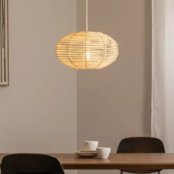 Nowodvorski Lighting Pendellamper > Hængelampe RATTAN, Ø 40 cm, naturbrun, Rattan, E27