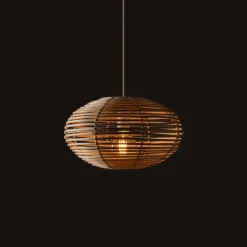 Nowodvorski Lighting Pendellamper > Hængelampe RATTAN, Ø 40 cm, naturbrun, Rattan, E27