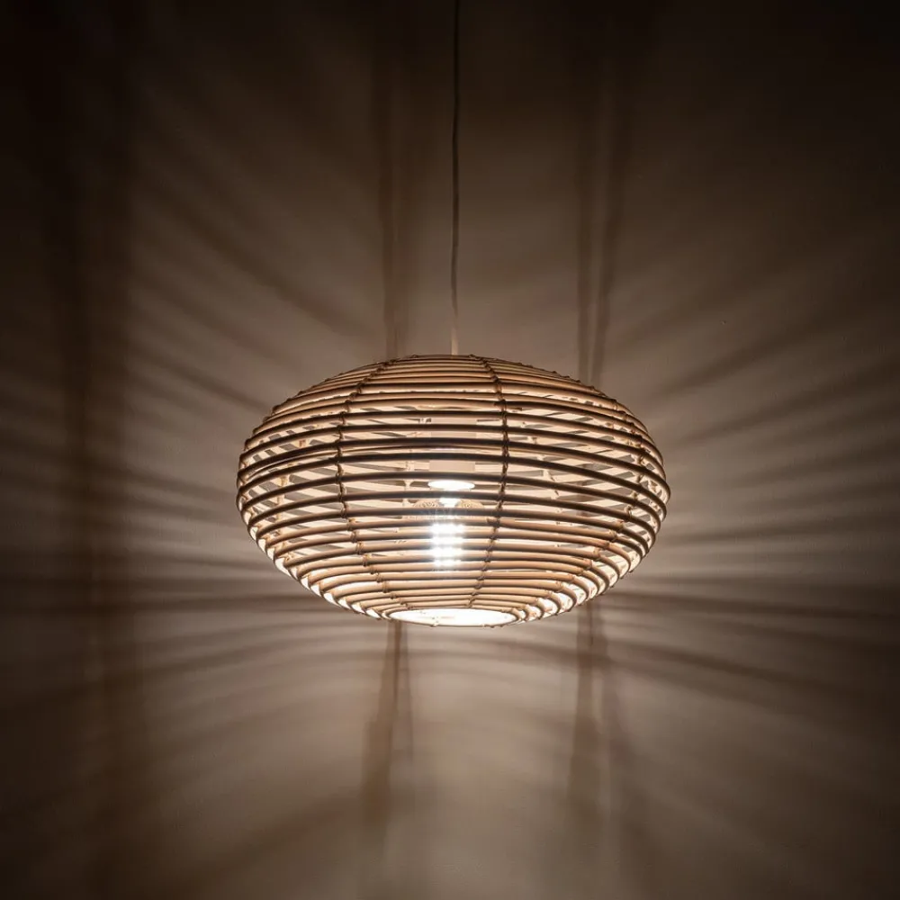 Nowodvorski Lighting Pendellamper > Hængelampe RATTAN, Ø 40 cm, naturbrun, Rattan, E27