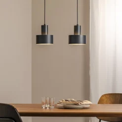 SIGMA Pendellamper > Hængelampe Rif 2, antracit, 2 lyskilder, lineær, stål