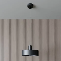 SIGMA Pendellamper > Hængelampe Rif i metal, sort, Ø 25 cm