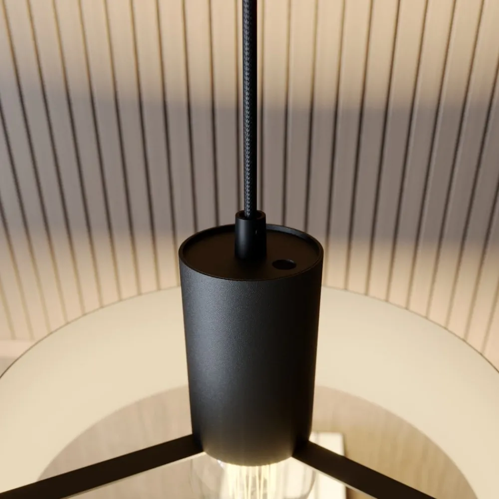 SIGMA Pendellamper > Hængelampe Rif i metal, sort, Ø 25 cm