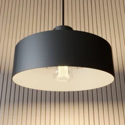 SIGMA Pendellamper > Hængelampe Rif i metal, sort, Ø 25 cm
