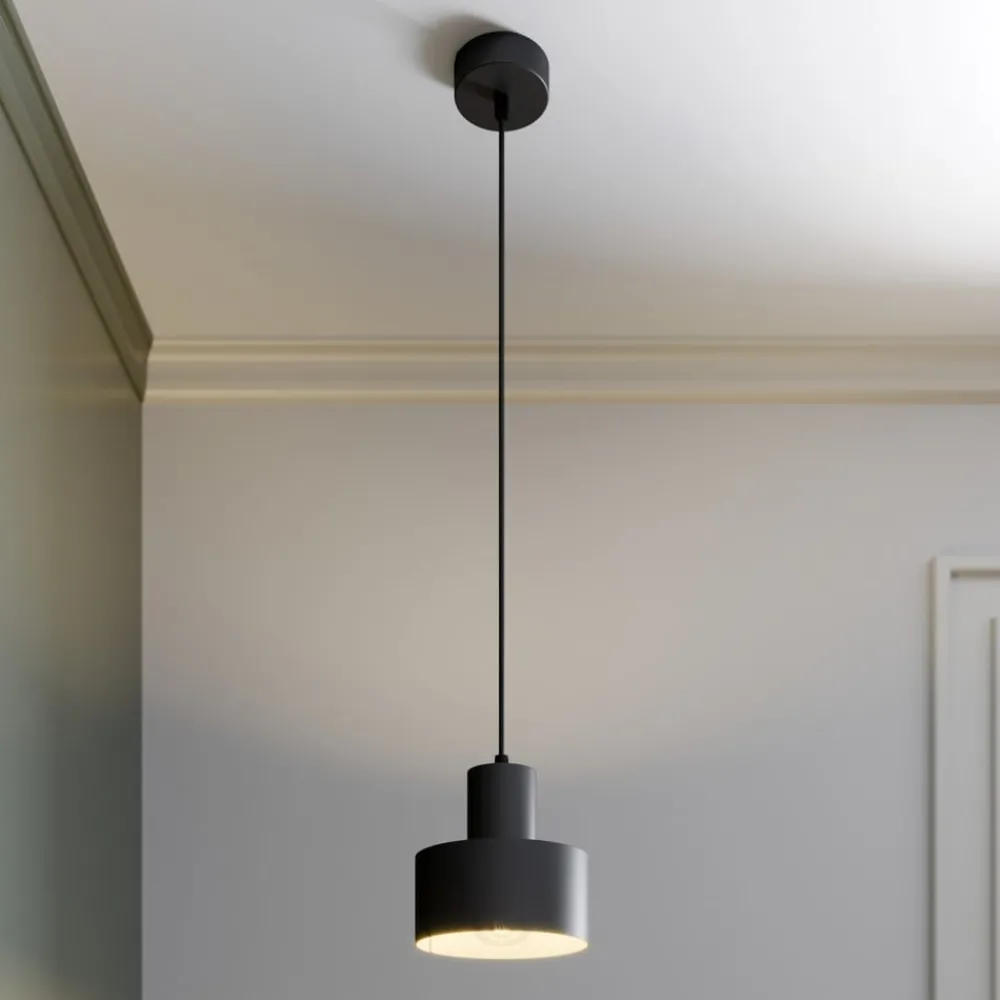 SIGMA Pendellamper|Pendellamper > Hængelampe Rif i metal, sort, Ø 15 cm