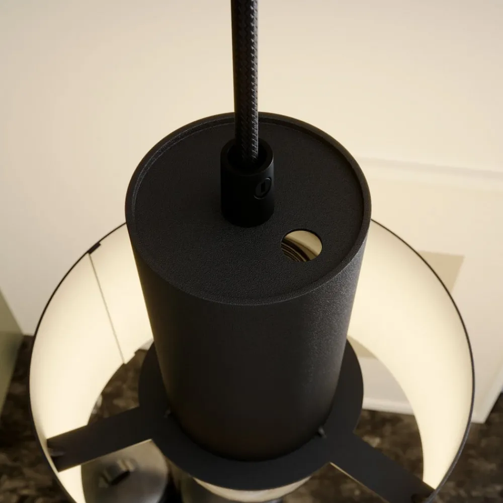 SIGMA Pendellamper|Pendellamper > Hængelampe Rif i metal, sort, Ø 15 cm