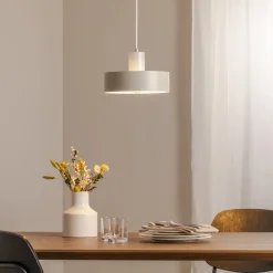 Pendellamper|Pendellamper ^ SIGMA Hængelampe Rif M, taupe, 1 lyskilde, Ø 25 cm, stål