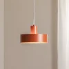 Pendellamper|Pendellamper ^ SIGMA Hængelampe Rif M, teglrød, 1 lyskilde, Ø 25 cm, stål