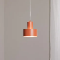 SIGMA Pendellamper|Pendellamper > Hængelampe Rif S, teglrød, 1 lyskilde, Ø 15 cm, stål