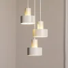 SIGMA Pendellamper > Hængelampe Rif 3, taupe, rund, 3 lyskilder, Ø 33 cm, stål
