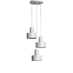 SIGMA Pendellamper > Hængelampe Rif 3, taupe, rund, 3 lyskilder, Ø 33 cm, stål