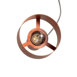 Pendellamper ^ SIGMA Hængelampe Rif 3, teglrød, rund, 3 lyskilder, Ø 33 cm