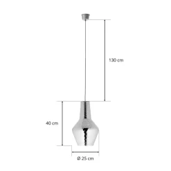 AILATI Pendellamper > Hængelampe Romeo 130 cm sølvmetallic