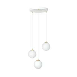 EMIBIG LIGHTING Pendellamper > Hængelampe Royal, 3 lyskilder, opal hvid/hvid, glas, E14