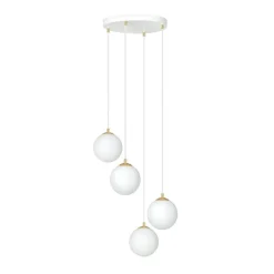 EMIBIG LIGHTING Gang|Pendellamper > Hængelampe Royal, 4 lyskilder, opal hvid/hvid, glas, E14
