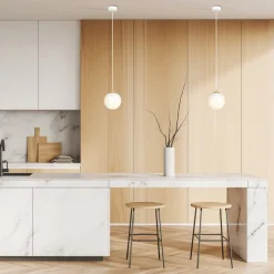 EMIBIG LIGHTING Gang|Pendellamper > Hængelampe Royal, opal hvid/hvid, glas, E14