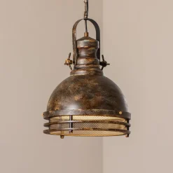 Opviq Pendellamper|Pendellamper > Hængelampe Saglam, 1 lyskilde, antik messing, Ø 30 cm, metal