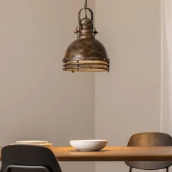 Opviq Pendellamper|Pendellamper > Hængelampe Saglam, 1 lyskilde, antik messing, Ø 30 cm, metal