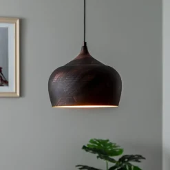 Opviq Pendellamper|Pendellamper > Hængelampe Saglam 3761 1 lyskilde Ø28cm kobber/guld