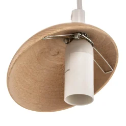 Pendellamper ^ Eko-Light Hængelampe Sfera 1 lyskilde glas/træ lys