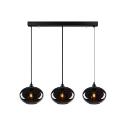Opviq Pendellamper > Hængelampe Smoked 052 3 lyskilder lineært glas Ø27cm