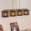 TK Lighting Pendellamper > Hængelampe Tago, 4 lyskilder, sort/guld