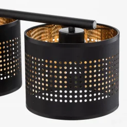 TK Lighting Pendellamper > Hængelampe Tago, 4 lyskilder, sort/guld