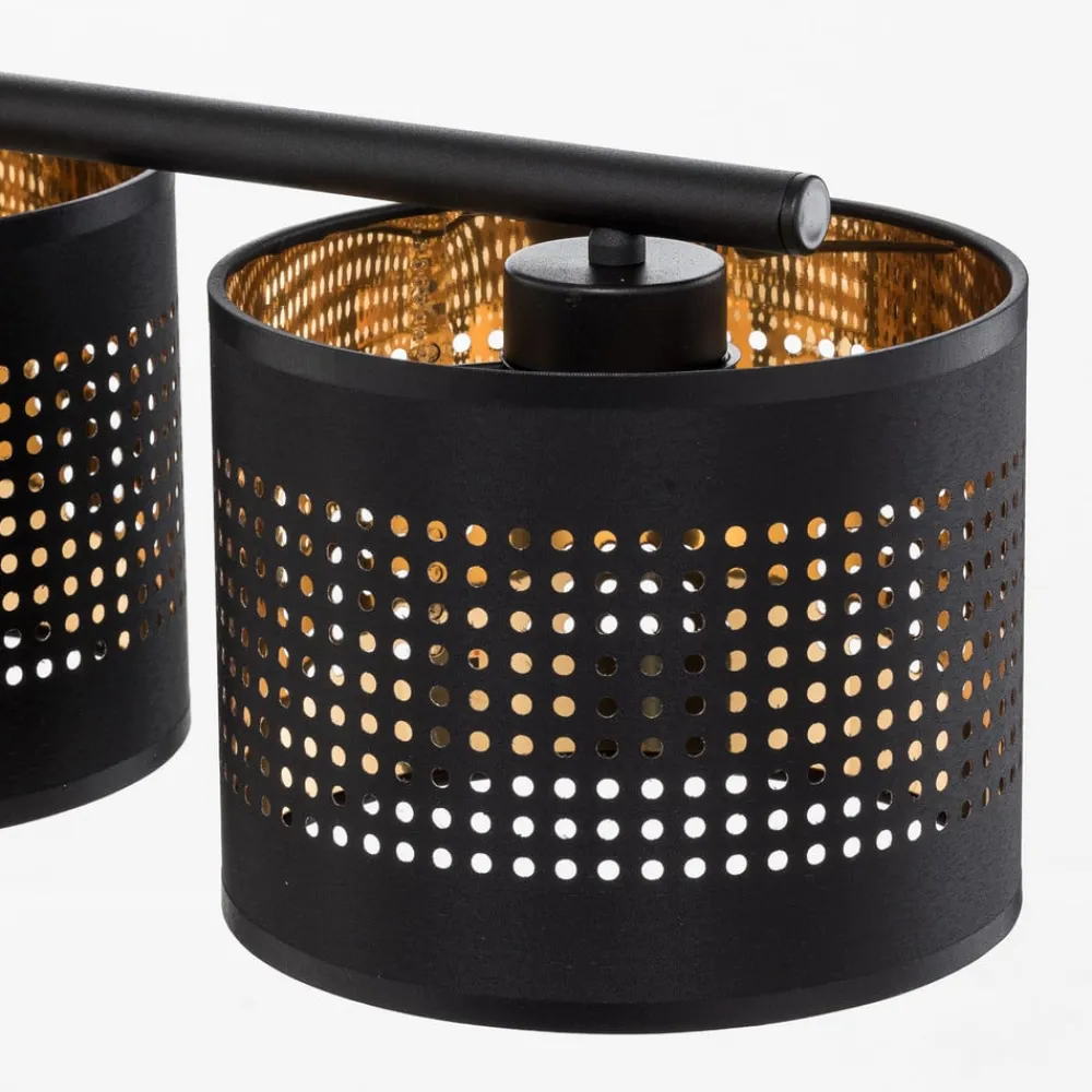 TK Lighting Pendellamper > Hængelampe Tago, 4 lyskilder, sort/guld