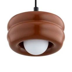 Argon Pendellamper > Hængelampe Tina, terrakotta/opal, glas, Ø 19 cm