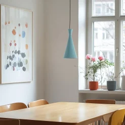 Opviq Pendellamper|Pendellamper > Hængelampe Tom, turkis, metal, Ø 19 cm, E27
