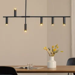 Pendellamper|Pendellamper ^ ALDEX Hængelampe Trevo 6 All Black, metal, sort, GU10