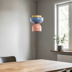 Pendellamper ^ ALDEX hængelampe Ulia, koral/blå/gul