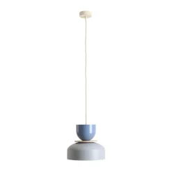 Pendellamper ^ ALDEX Hængelampe Uto, grå/blå, Ø 30 cm, metal