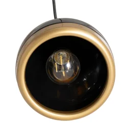 Pendellamper ^ Opviq Hængelampe Yildo, lineær, 3 lyskilder, sort/guld, metal