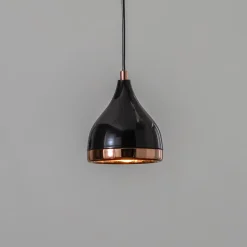 Pendellamper ^ Opviq Hængelampe Yildo 7000 1 lyskilde Ø15cm sort/kobber