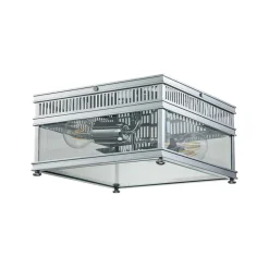 Udendørs Loftlamper ^ Elstead Holborn udendørs loftslampe, kantet, poleret krom
