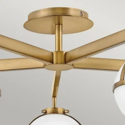 HINKLEY Loftlamper > Hollis loftlampe, 5 lyskilder, messing/opal
